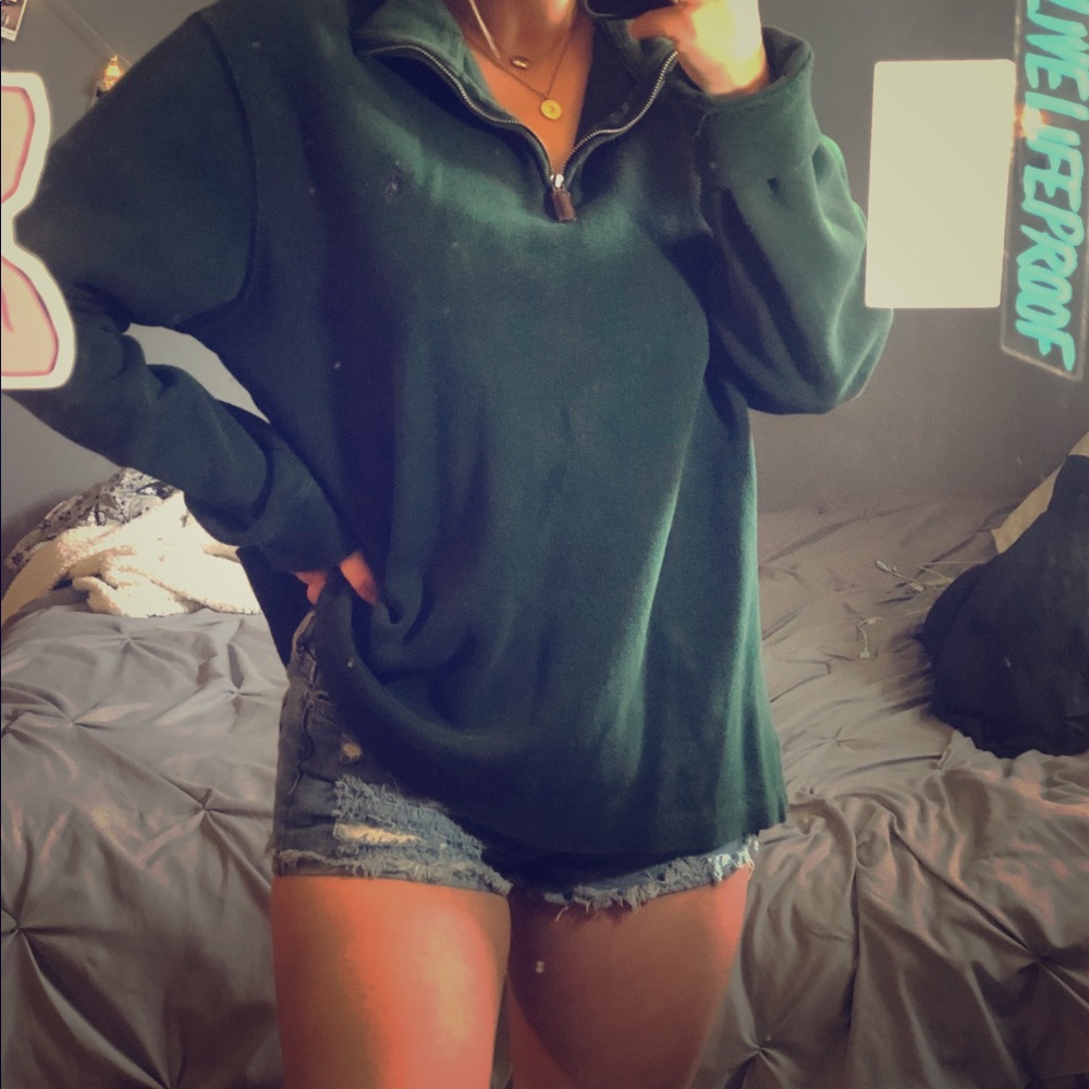 Hunter green polo pullover 🍏🧪